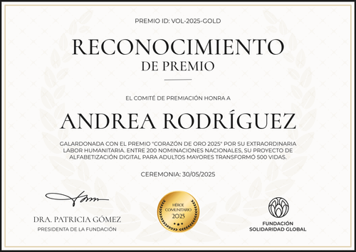 Modelo de certificado de premio profesional y distinguido – Horizontal Modelo de certificado de premio profesional y distinguido – Horizontal