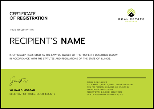 Fresh Real Estate Certificate Template for Smart Credentials - Landscape Fresh Real Estate Certificate Template for Smart Credentials - Landscape