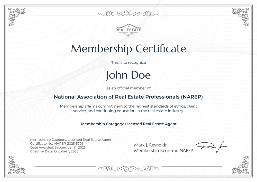 Timeless White Real Estate Certificate Template to Edit for Free - Landscape Timeless White Real Estate Certificate Template to Edit for Free - Landscape