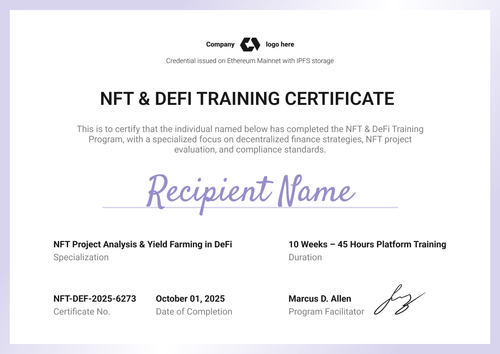 Crypto Expert Certificate Template – Landscape Crypto Expert Certificate Template – Landscape