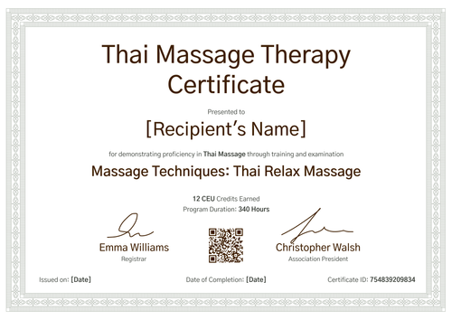 Personalize a Massage Therapist Certificate Template in Certifier - Landscape Personalize a Massage Therapist Certificate Template in Certifier - Landscape