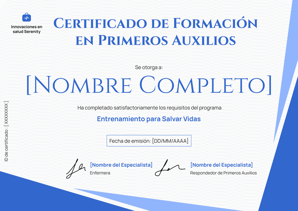 Reconoce con modelo de certificado de primeros auxilios elegante - Horizontal Reconoce con modelo de certificado de primeros auxilios elegante - Horizontal