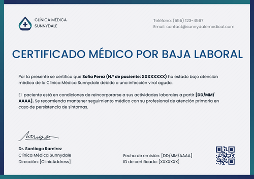 Modelo de certificado médico funcional – Horizontal Modelo de certificado médico funcional – Horizontal