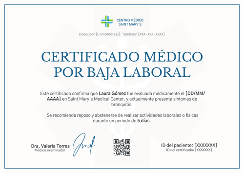 Crea tu modelo de certificado médico minimalista – Horizontal Crea tu modelo de certificado médico minimalista – Horizontal
