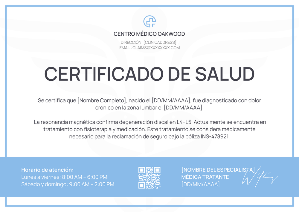 Valida tu modelo de certificado médico ligero – Horizontal Valida tu modelo de certificado médico ligero – Horizontal