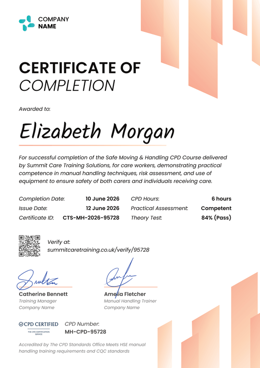 Carer Certificate Template to Use for Free - Portrait Carer Certificate Template to Use for Free - Portrait