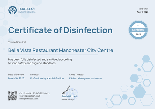 Editable Certificate of Sanitization Template Landscape Editable Certificate of Sanitization Template Landscape
