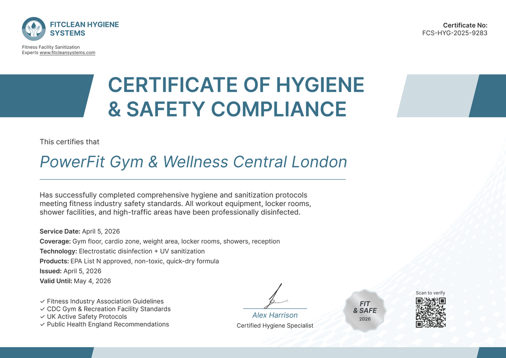 Modern Certificate of Sanitization Template Landscape Modern Certificate of Sanitization Template Landscape