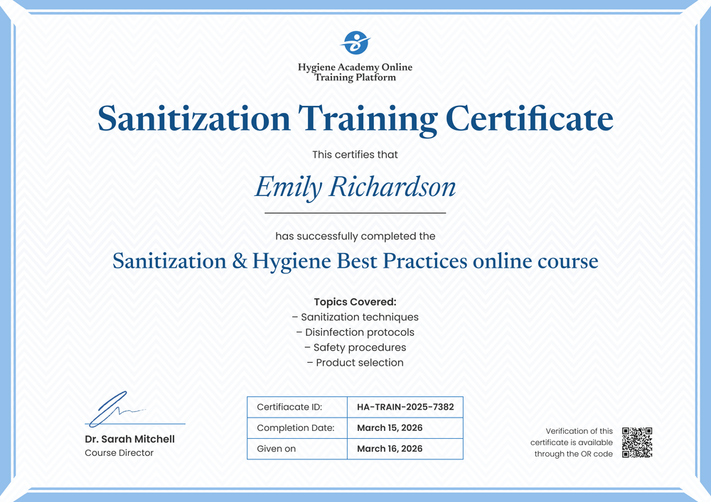 Professional Sanitization Certificate Template Landscape Professional Sanitization Certificate Template Landscape