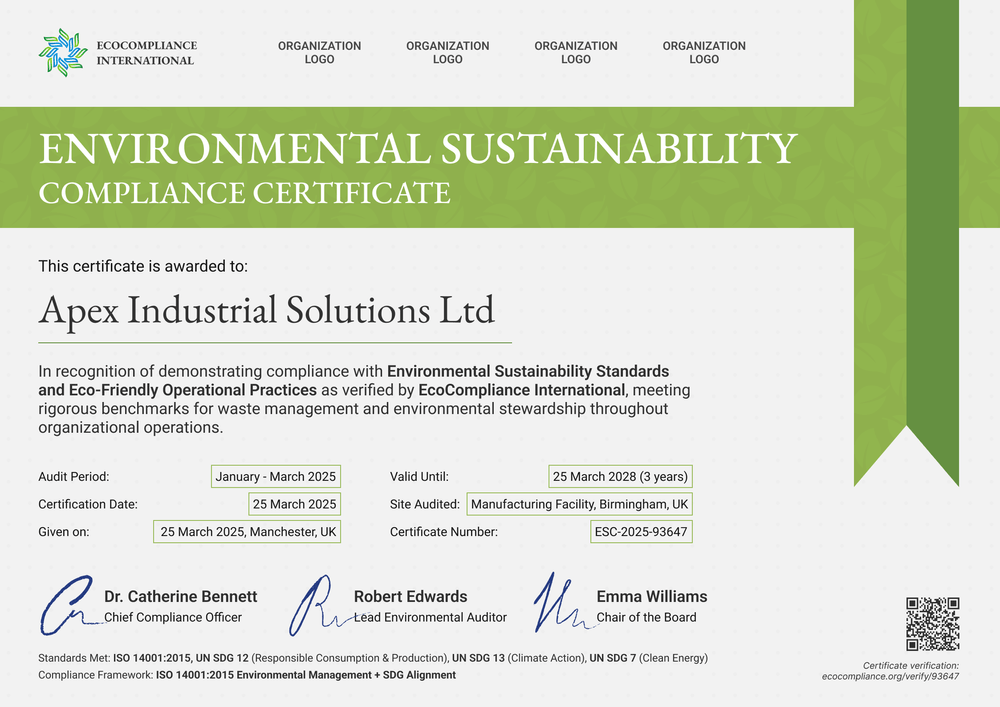 Edit Formal Sustainable Development Certificate Template Free - Landscape Edit Formal Sustainable Development Certificate Template Free - Landscape