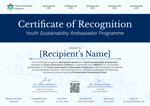 Sustainable Development Certificate Template – Landscape Sustainable Development Certificate Template – Landscape