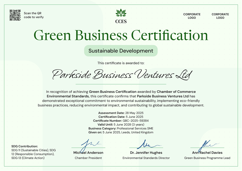 Editable Sustainable Development Certificate Template in Green - Landscape Editable Sustainable Development Certificate Template in Green - Landscape