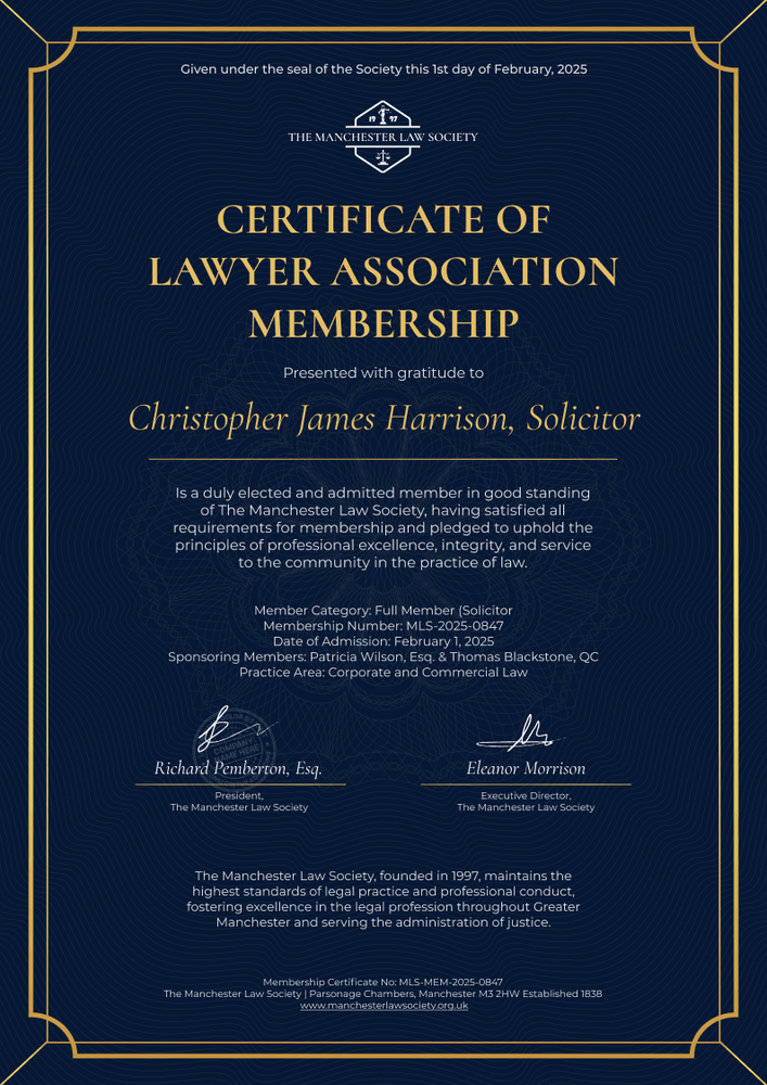 Free Structured Lawyer Certificate Template - Portrait Free Structured Lawyer Certificate Template - Portrait