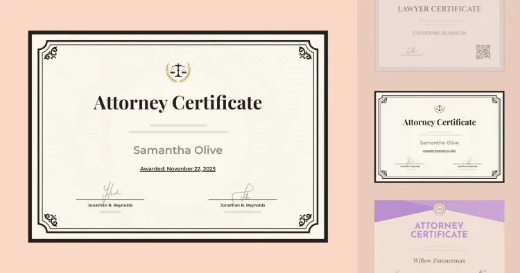 15 Lawyer Certificate Templates: Edit & Send cover image 15 Lawyer Certificate Templates: Edit & Send cover image