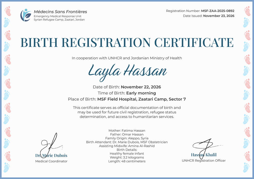 Birth Certificate Template – Landscape Birth Certificate Template – Landscape