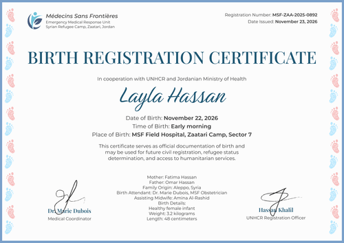 Birth Certificate Template – Landscape Birth Certificate Template – Landscape