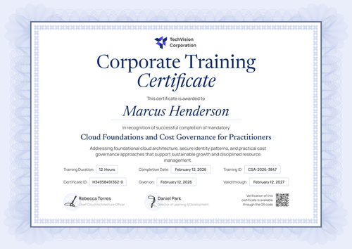 Free Corporate Training Certificate – Landscape Free Corporate Training Certificate – Landscape