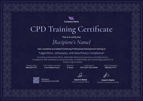 Edit-Ready Template for CPD Training Certificate - Landscape Edit-Ready Template for CPD Training Certificate - Landscape