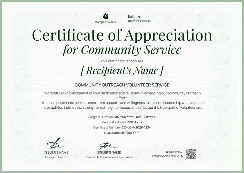 Certificate of Appreciation Template - Landscape Certificate of Appreciation Template - Landscape