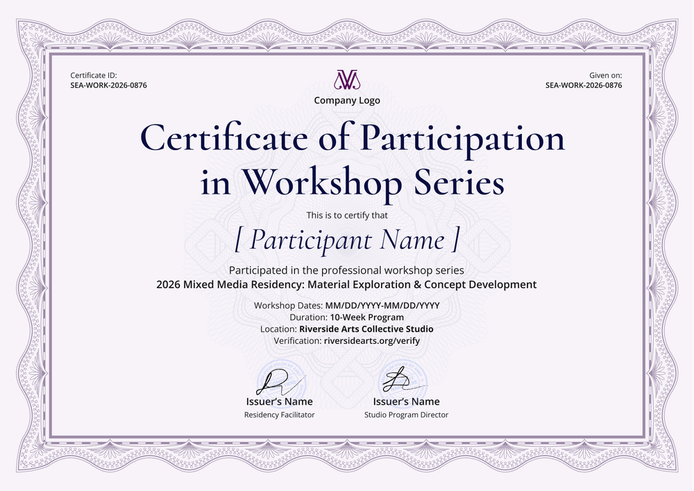 Formal and classic certificate of participation in workshop series template Formal and classic certificate of participation in workshop series template