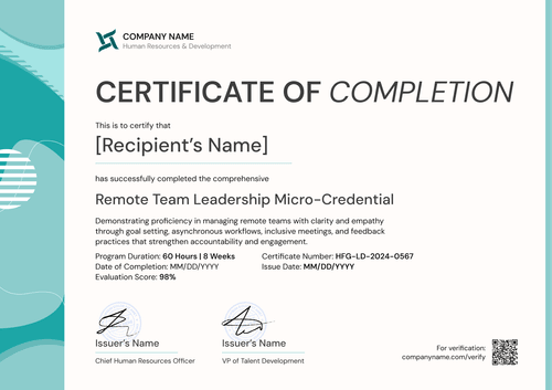 Joyful and green certificate of completion template Joyful and green certificate of completion template