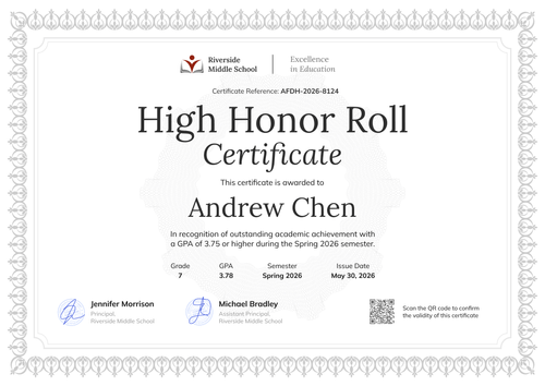 Free High Honor Roll Certificate Template – Landscape Free High Honor Roll Certificate Template – Landscape