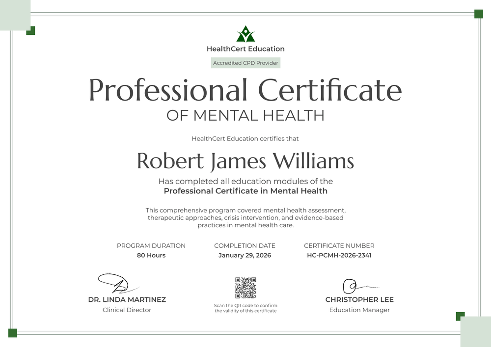 Mental Health Certificate Template for Online Personalization - Landscape Mental Health Certificate Template for Online Personalization - Landscape
