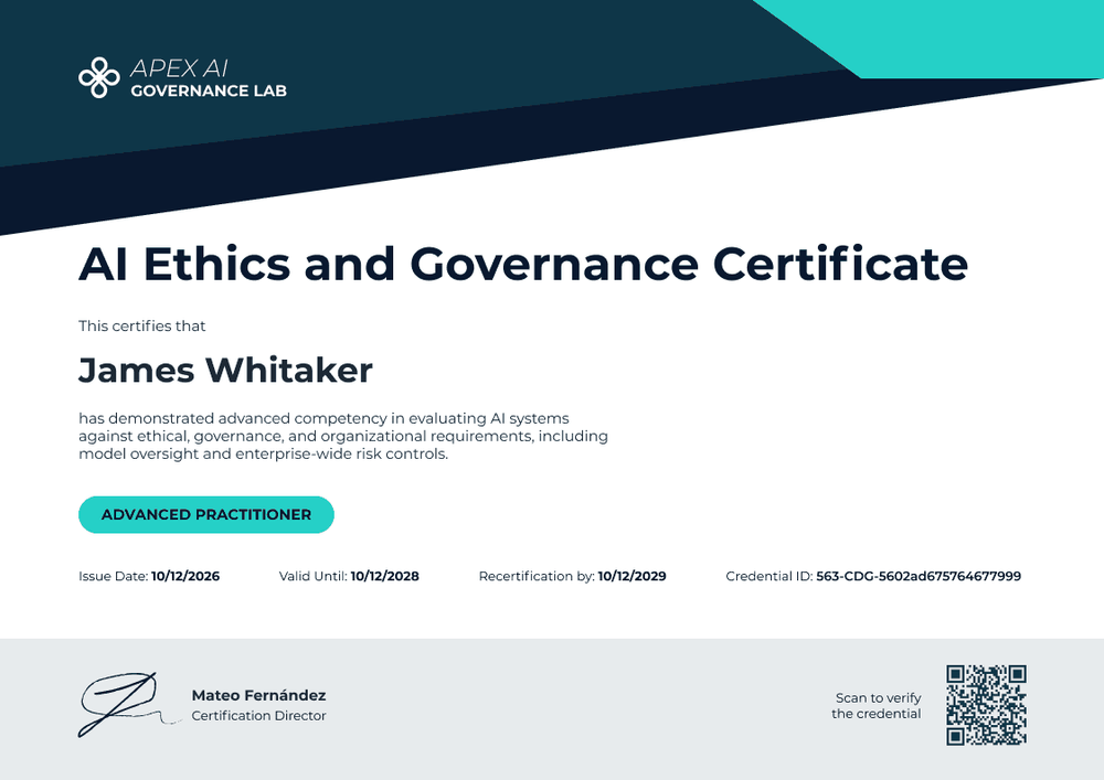 AI Ethics and Governance Practitioner Certificate AI Ethics and Governance Practitioner Certificate