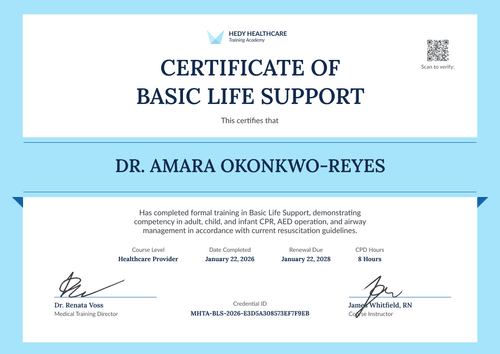 Healthcare Provider BLS Certificate Healthcare Provider BLS Certificate