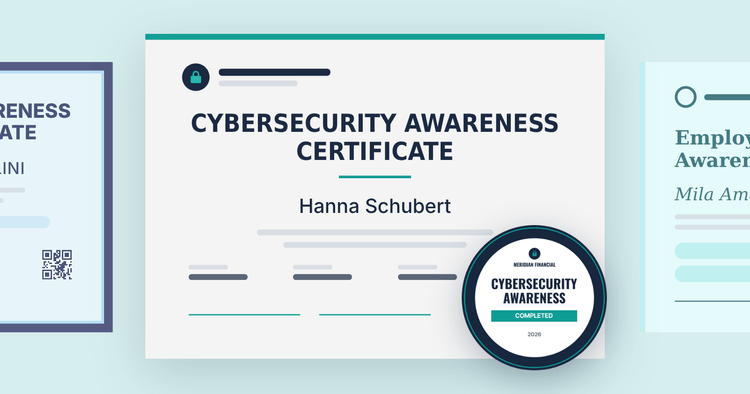 Free Cybersecurity Awareness Training Certificate & Badge Templates cover image Free Cybersecurity Awareness Training Certificate & Badge Templates cover image