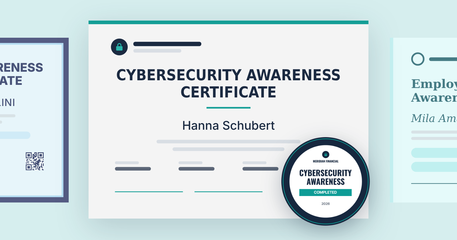 Free Cybersecurity Awareness Training Certificate & Badge Templates cover image Free Cybersecurity Awareness Training Certificate & Badge Templates cover image